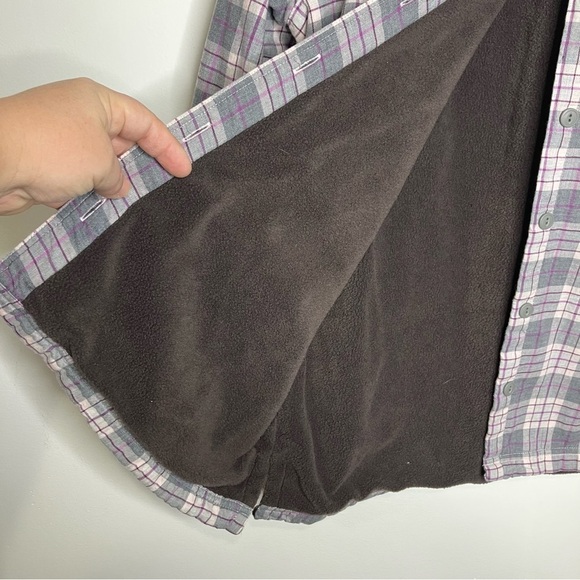 L.L. Bean‎ fleece lined plaid flannel button down shirt size medium - Picture 3 of 5